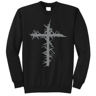 Grunge Cross Aesthetic Mall Goth Emo Gothic Sweatshirt