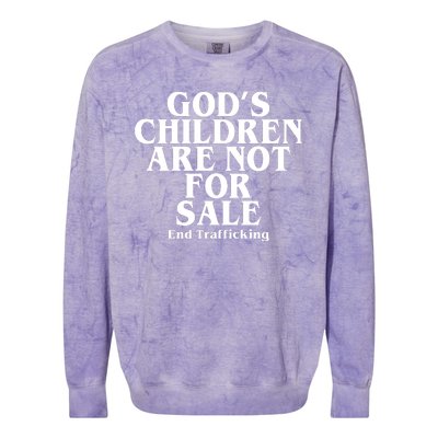 Gods Children Are Not For Sale End Trafficking Colorblast Crewneck Sweatshirt