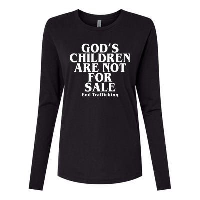 Gods Children Are Not For Sale End Trafficking Womens Cotton Relaxed Long Sleeve T-Shirt