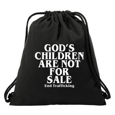 Gods Children Are Not For Sale End Trafficking Drawstring Bag
