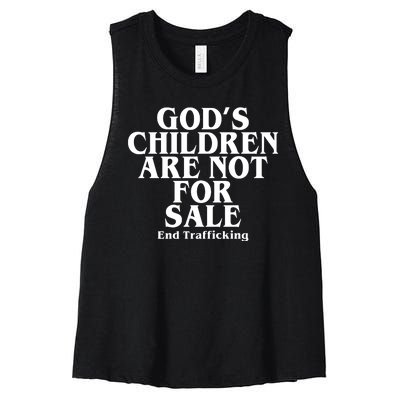 Gods Children Are Not For Sale End Trafficking Women's Racerback Cropped Tank