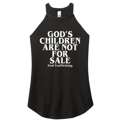 Gods Children Are Not For Sale End Trafficking Women's Perfect Tri Rocker Tank