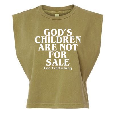 Gods Children Are Not For Sale End Trafficking Garment-Dyed Women's Muscle Tee