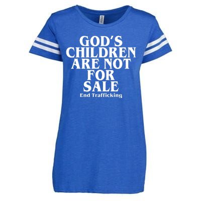 Gods Children Are Not For Sale End Trafficking Enza Ladies Jersey Football T-Shirt