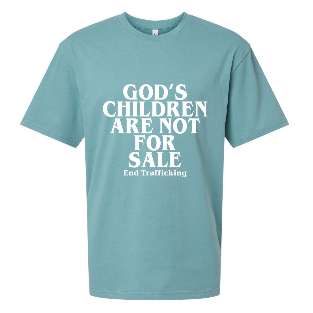 Gods Children Are Not For Sale End Trafficking Sueded Cloud Jersey T-Shirt