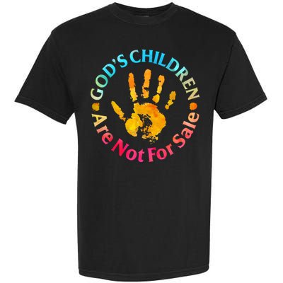 Gods Children Are Not For Sale Hand Prints Garment-Dyed Heavyweight T-Shirt