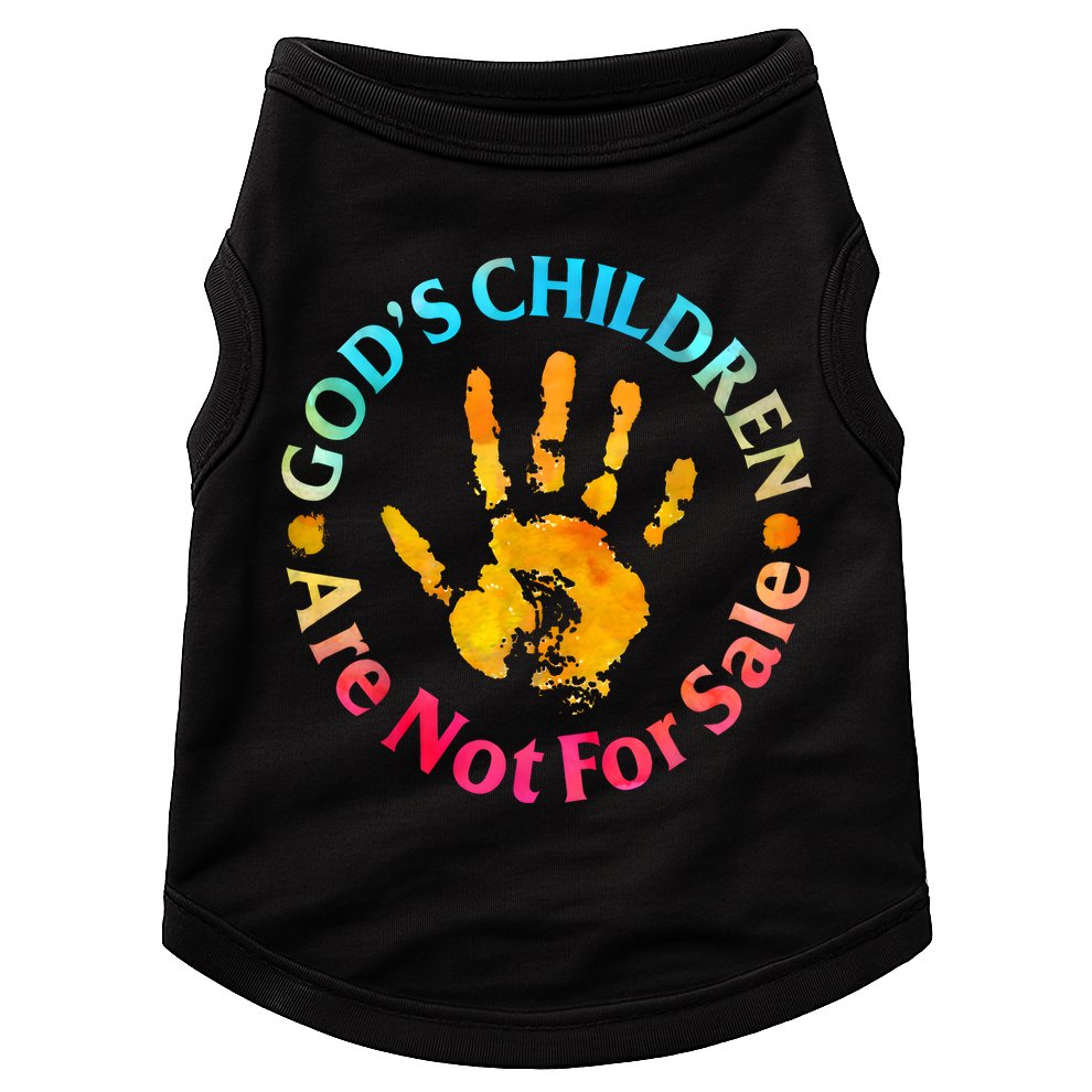 Gods Children Are Not For Sale Hand Prints Doggie Tank