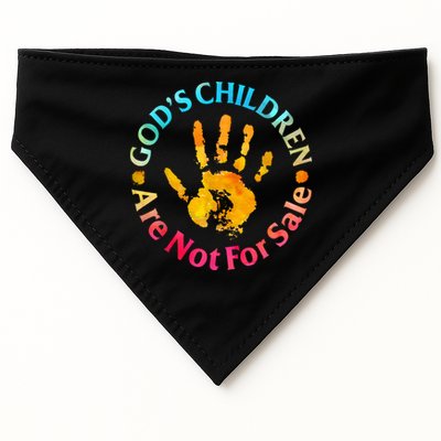 Gods Children Are Not For Sale Hand Prints USA-Made Doggie Bandana