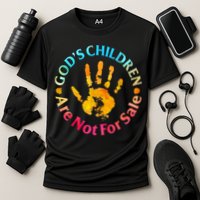 Gods Children Are Not For Sale Hand Prints Cooling Performance Crew T-Shirt