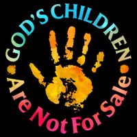 Gods Children Are Not For Sale Hand Prints Cooling Performance Crew T-Shirt