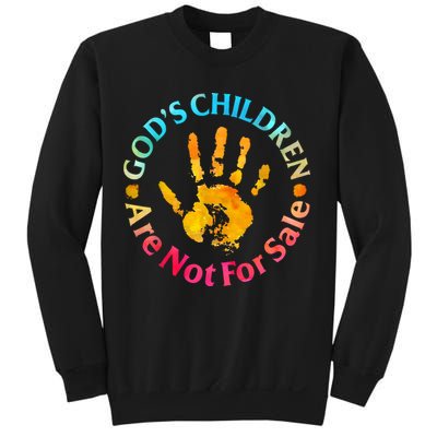 Gods Children Are Not For Sale Hand Prints Sweatshirt