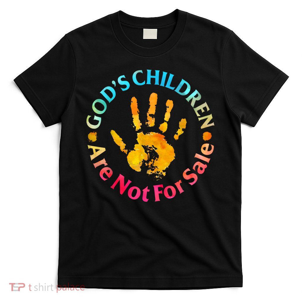 Gods Children Are Not For Sale Hand Prints T-Shirt