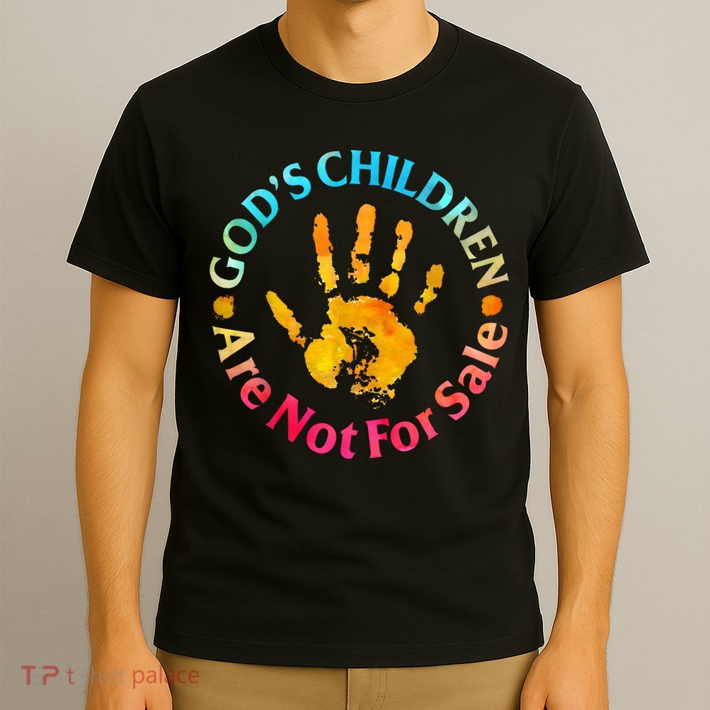 Gods Children Are Not For Sale Hand Prints T-Shirt