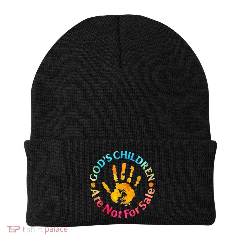 Gods Children Are Not For Sale Hand Prints Beanie