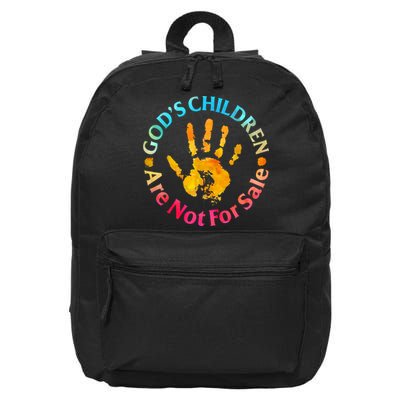 Gods Children Are Not For Sale Hand Prints 16 in Basic Backpack