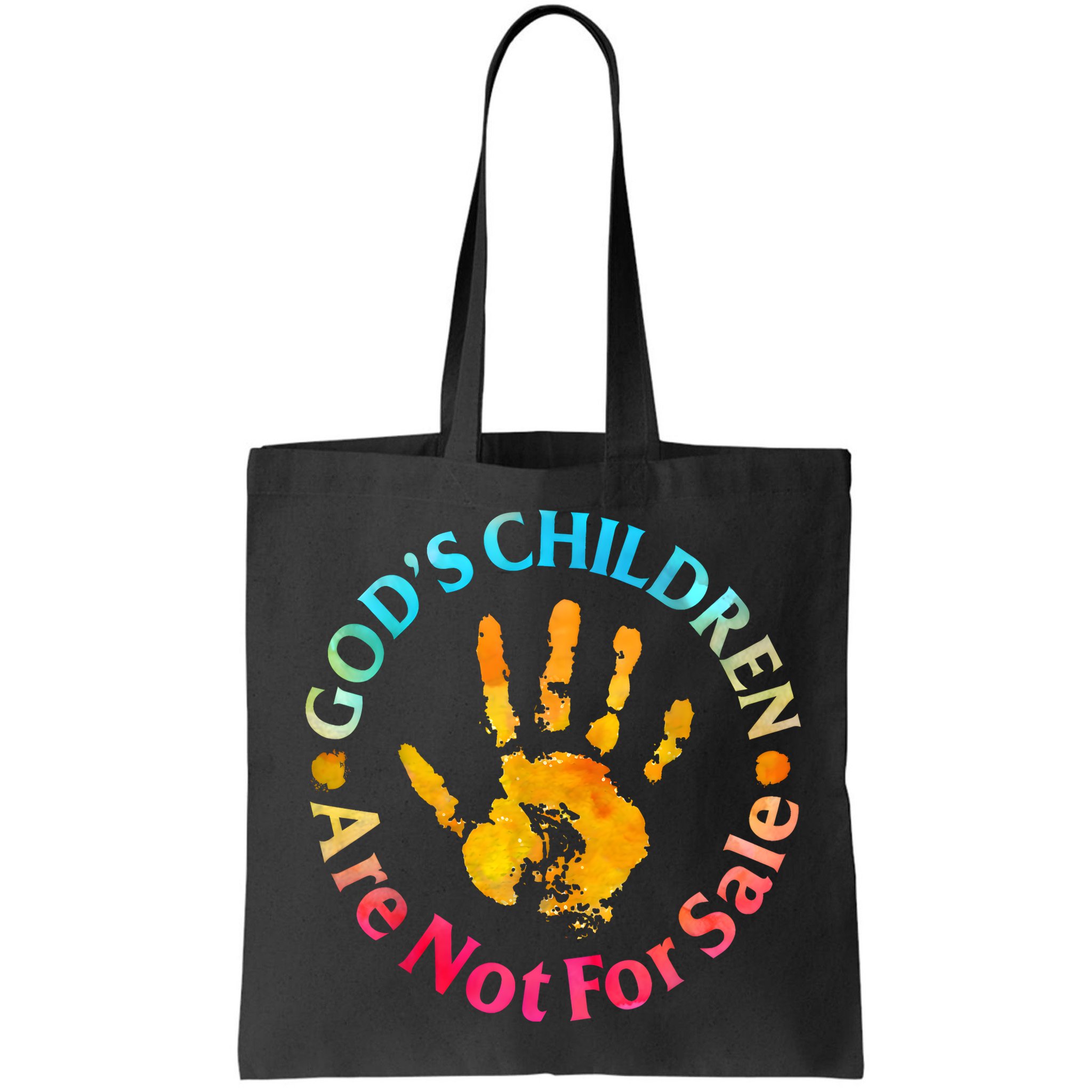 Gods Children Are Not For Sale Hand Prints Bag