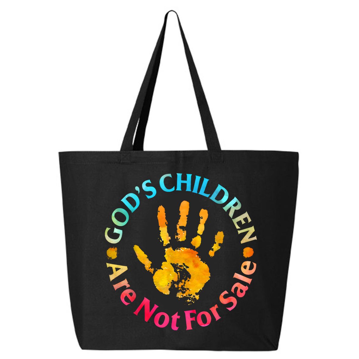 Gods Children Are Not For Sale Hand Prints 25L Jumbo Tote