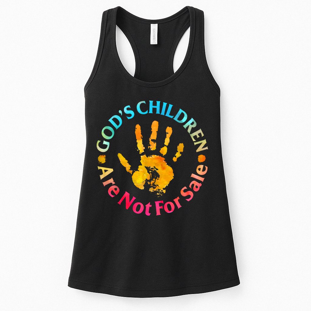 Gods Children Are Not For Sale Hand Prints Womens Tank Top