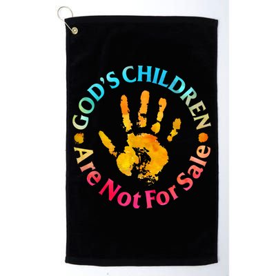 Gods Children Are Not For Sale Hand Prints Golf Towel