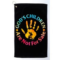 Gods Children Are Not For Sale Hand Prints Golf Towel