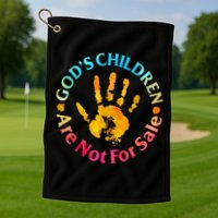 Gods Children Are Not For Sale Hand Prints Golf Towel