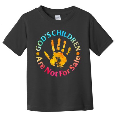Gods Children Are Not For Sale Hand Prints Toddler T-Shirt