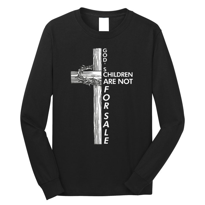 Gods Children Are Not For Sale Funny Gods Children Christ Long Sleeve Shirt