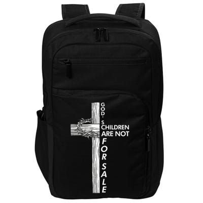 Gods Children Are Not For Sale Funny Gods Children Christ Impact Tech Backpack