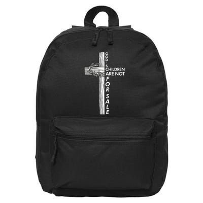 Gods Children Are Not For Sale Funny Gods Children Christ 16 in Basic Backpack