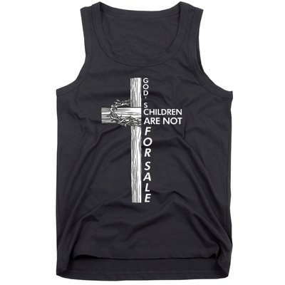 Gods Children Are Not For Sale Funny Gods Children Christ Tank Top