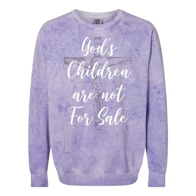 Gods Children Are Not For Sale Christ Awareness Colorblast Crewneck Sweatshirt