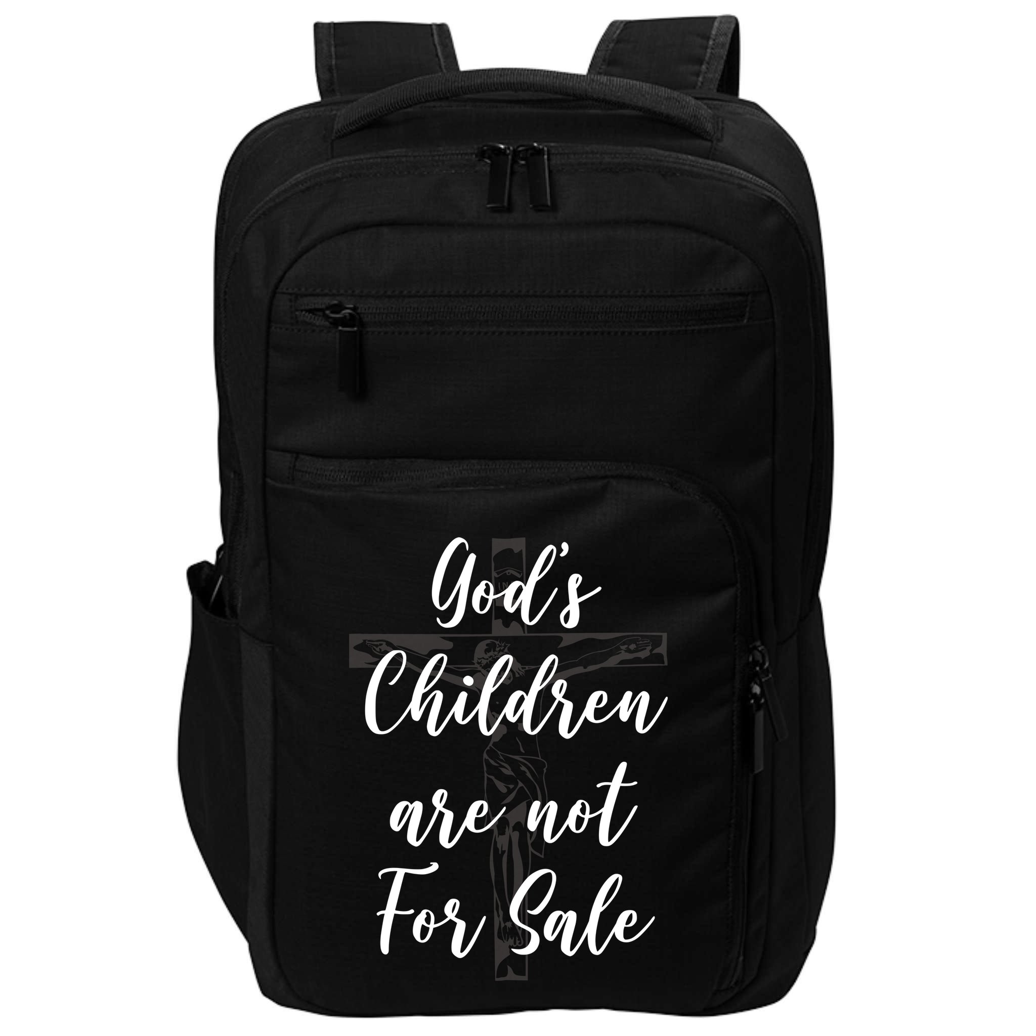 Gods Children Are Not For Sale Christ Awareness Impact Tech Backpack