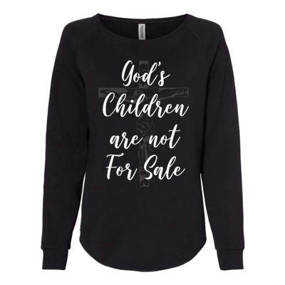 Gods Children Are Not For Sale Christ Awareness Womens California Wash Sweatshirt