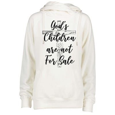 Gods Children Are Not For Sale Christ Awareness Womens Funnel Neck Pullover Hood