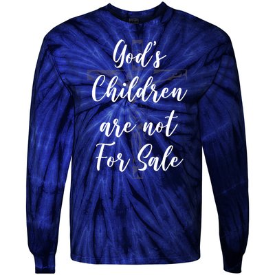 Gods Children Are Not For Sale Christ Awareness Tie-Dye Long Sleeve Shirt