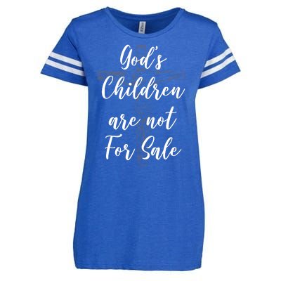 Gods Children Are Not For Sale Christ Awareness Enza Ladies Jersey Football T-Shirt