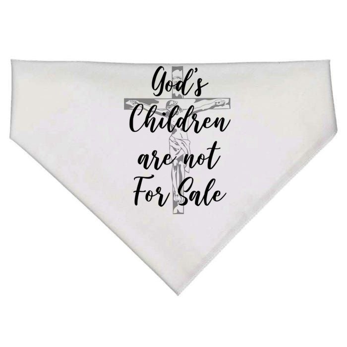 Gods Children Are Not For Sale Christ Awareness USA-Made Doggie Bandana