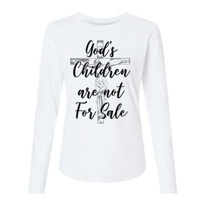 Gods Children Are Not For Sale Christ Awareness Womens Cotton Relaxed Long Sleeve T-Shirt