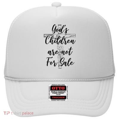 Gods Children Are Not For Sale Christ Awareness High Crown Mesh Back Trucker Hat