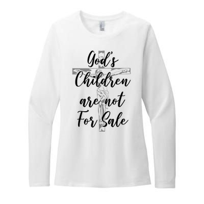 Gods Children Are Not For Sale Christ Awareness Womens CVC Long Sleeve Shirt