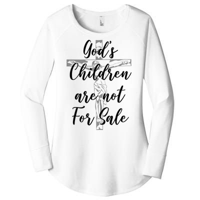 Gods Children Are Not For Sale Christ Awareness Women's Perfect Tri Tunic Long Sleeve Shirt