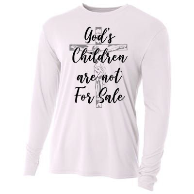 Gods Children Are Not For Sale Christ Awareness Cooling Performance Long Sleeve Crew