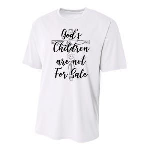 Gods Children Are Not For Sale Christ Awareness Youth Performance Sprint T-Shirt