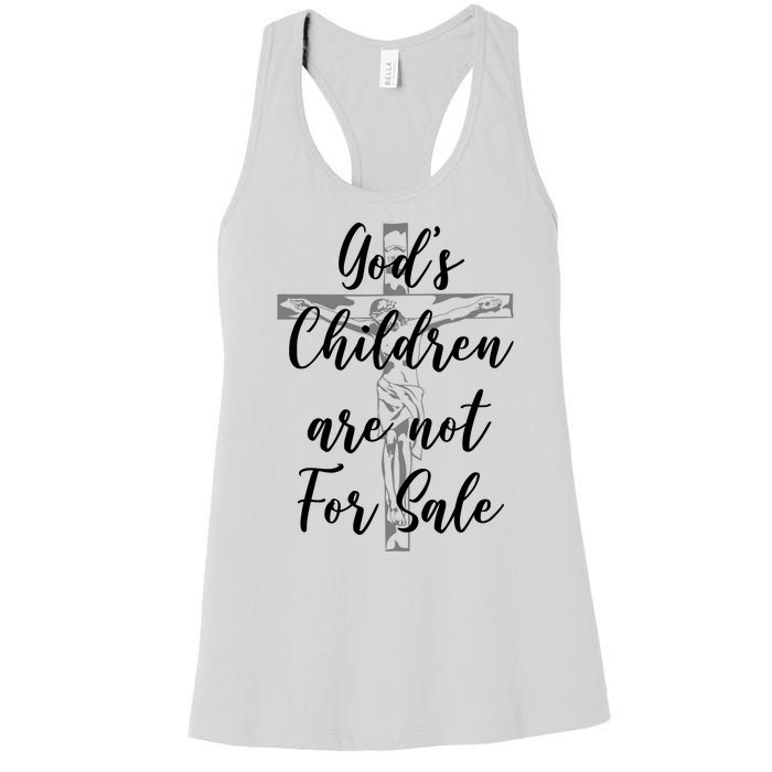 Gods Children Are Not For Sale Christ Awareness Women's Racerback Tank