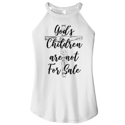 Gods Children Are Not For Sale Christ Awareness Women's Perfect Tri Rocker Tank