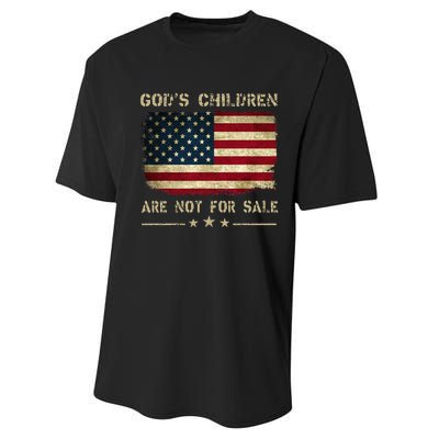 God's Children Are Not For Sale Embracing Sound of Freedom Performance Sprint T-Shirt