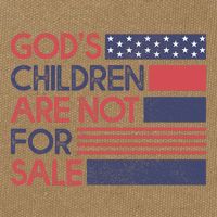 Gods Children Are Not For Sale Patriotic Flag Cotton Canvas Backpack