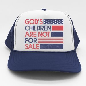 Gods Children Are Not For Sale Patriotic Flag Trucker Hat