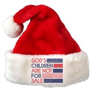 Gods Children Are Not For Sale Patriotic Flag Premium Christmas Santa Hat