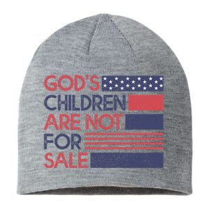 Gods Children Are Not For Sale Patriotic Flag Sustainable Beanie